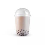 Disposable Recycled PET RPET Cupsmall Clear Plastic Tableware For Tea Juice Fruit With Lid for sale