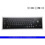 Compact USB Industrial Computer Keyboard with Optical Trackball and Korean Layout