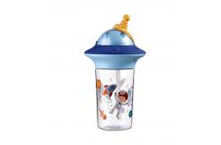 China Spill Proof Leakproof Kids Travel Cups with UFO Designs 500ML Blue supplier