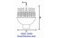China Adjustable 3 Layers Blossom DN25 Brass Fountain Nozzles supplier