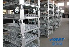 China Workshop Collapsible Foldable 1000mm Height Roll Cage Trolley supplier