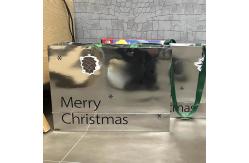 China Custom Silver Card Ins Style Christmas Birthday Horizontal Large Gift  Handbag supplier