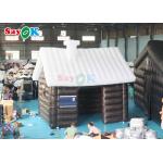 Giant Lights Oxford Cloth Inflatable Christmas House Inflatable Santa House for sale