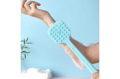 China 2 In 1 Long Handle Silicone Bath Body Cleaning Brush For Exfoliating supplier
