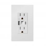 Plastic Eletrical USB Power Socket 15A 125V With Night Light for sale