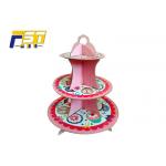 Ink Water Printing Cardboard Cake Display Easy Carrying High Weight Capacity for sale