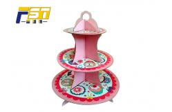 China Ink Water Printing Cardboard Cake Display Easy Carrying High Weight Capacity supplier