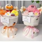 Variety of Dolls Adorable Plush Toy Flower Gift Bouquet in Eye-Catching Colors for sale