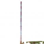 Guyed Mast Lattice Telecommunication Steel Tower With Galvanized 72m 92m for sale