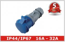 China Pin and Sleeve Plug Industrial Power Socket IP44 IP67 Coupler Connector supplier