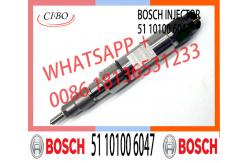 China fast dispatch fuel injector '0445120053 51 10100 6047 for MAN truck supplier