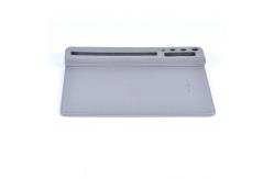 China Multifunctional Magnetic Wireless Charging Leather Mouse Pad Custom Printed Gifts supplier