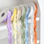 2.5cm pleated wave yarn floral ribbon fishtail yarn wrapped flower ribbon ribbon snow yarn chiffon ribbon ribbon for sale