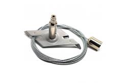 China LED Aluminum Channel Wire Gripper Suspension Wire Light Fittings With Mounting Clips supplier