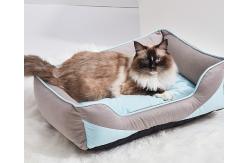 China Super Soft Round Dog Bed For Puppy Kitten With Slip Resistant Bottom supplier