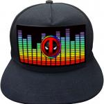 Voice Control LED Baseball Caps Animation Luminous Hats Adjustable for sale