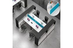 China Water Proof Standard Office Table With Drawer Two  -  Six Office Desk Dividers supplier