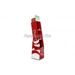 Recycled Floor Standing Display Units Red Stylish Cardboard Book Display Stand for sale