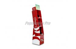 China Recycled Floor Standing Display Units Red Stylish Cardboard Book Display Stand supplier
