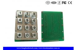China Phone Booth Usb Industrial Numeric Keypad Metal With 12 Blue Backlight Keys supplier