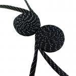 Polyester Flat Drawstring Cord For Hoodie Black Elastic Shock Cord for sale