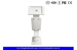 China Logo Panel Tablet Kiosk Stand Freestanding With Shoe Shelves supplier