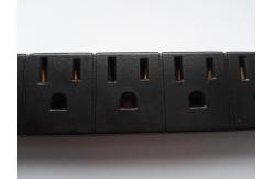 China American 10 Outlets Slim Plug Power Strip With Side Socket , Power Distribution Unit supplier