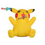 Yellow Pvc Airtight Inflatable Pikachu Model 6m 20ft For Ad Decoration for sale