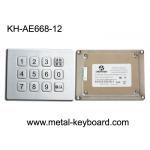 Stainless Steel Metal Keypad in 3x4 Matrix 12 Keys , Vandal Proof Keypad for sale