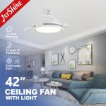 Indoor 42 Inch LED Ceiling Fan with Invisible Blades and Remote Control Switch Style for sale