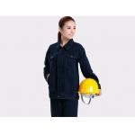 Dark Blue Winter Unisex Work Uniform Coveralls Denim Fabric Wrinkle Resistance for sale