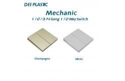 China PC Electrical Wall Switch 10A 250V 1 / 2 Way Controlling Light Switch supplier
