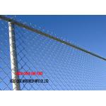 Industrial Black Chain Link Fence Fabric With Heavy Duty Sliding Gates for sale