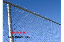 China Industrial Black Chain Link Fence Fabric With Heavy Duty Sliding Gates supplier
