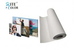 China Bright White Stretched Matte Canvas Roll 260gsm Polyester Print Fabric supplier