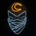 Moon Knight Halloween Light Up Led Mask Pvc Material Glowing In Dark for sale
