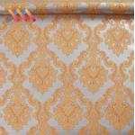 Moisture Proof Golden Damask Wallpaper PVC 100m Removable Vinyl Wallpaper for sale