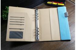 China Easy Bring Ring Binder Organizer / Loose Leaf Leather Day Planner 80 Sheets supplier