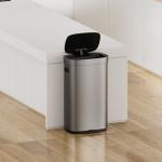 Household 80L Stainless Steel Smart Trash Bin with Touchless Sensor and Rolling Cover Type for sale