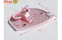 China Bathtub Inflatable Slides Pink And White for Big Balls Pool supplier