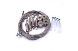 China Hanging Lamps Wire Rope Lanyard Suspended Ceiling Cable Assembly With Carabiner supplier
