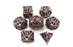 China Hollow metal dice set polyhedron custom dice dragon and dragon dice board game supplier