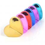 Luxury 30ml Heart Shape Glass Perfume Spray Bottle With Painted Colors for sale