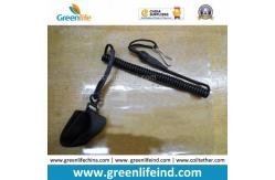China Unique Design Coiled-Single Swivel Pistol Lanyard W/Belt Velcro Loop supplier