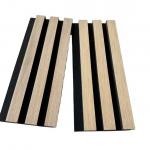 Wholesale with Competitive Price Akupanel Wood Veneer MDF Covered PET Wood Slat Acoustic Panels for sale