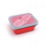 600ml Foldable Silicone Food Container Microwavable For Camping