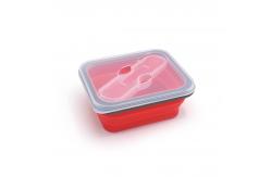 China 600ml Foldable Silicone Food Container Microwavable For Camping supplier
