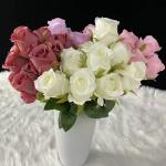 7 Heads Zixia Fairy Simulation Decorative Flowers Wedding Bouquets Indoor Dried Flower Artificial Silk Rose for sale