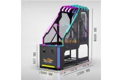 China Big LCD Arcade Basketball Shooting Machine With Video Screen 250*110*257cm supplier