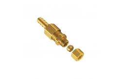 China High Precision Hexagonal Shoulder Nipple 0.02mm Brass CNC Turned Parts supplier